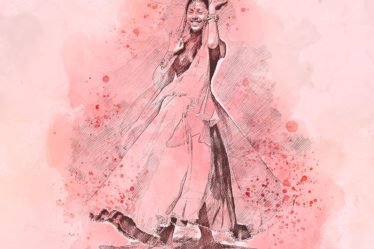 a strong woman quote watercolour